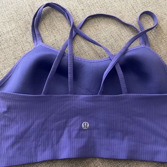Lululemon Like a Cloud Ribbed Longline Bra Light Support B/C Cup Indigo 4 - Picture 2 of 2